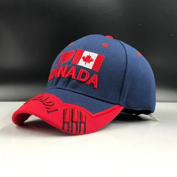 2020 Nye Canada Cap 3d-Broderi Canada Maple Leaf Kasketter Bomuld Snapback Justerbar Hat Fashion Caps Casual Hatte