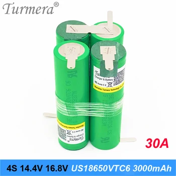3S 12,6 V 4S 16,8 V Batteri US18650VTC6 3000mah 30A afladningsstrøm for shura skruetrækker batteri (tilpas)