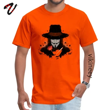 V for Vendetta T-Shirt Godfather Anonyme Mænd er Cool t-shirt Afslappet Korte Ærmer Bomuld Stof til Mænd T-Shirt i Høj Kvalitet