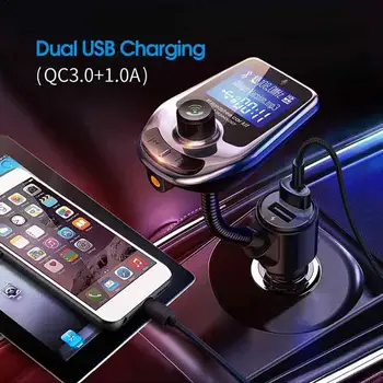 Bluetooth Car FM-Senderen Audio Adapter 1,8-tommers LCD-Display Trådløs Mp3-Afspiller Qc3.0 Dual USB Oplader Generelle Modeller