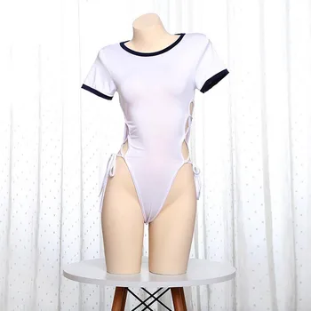 Sexet Japansk Pige Snøre Teddy Uniform Undertøj Sukumizu Cosplay Nightdress Bikini Ét Stykke Badedragt