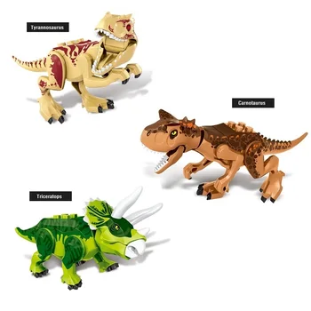 NYE 8STK Jurassic Dinosaur Filmens Figurer byggesten Sæt T-Rex Velociraptor Triceratop Echo Action Minifiguren Legetøj World Park