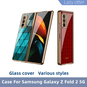 Galaxy z-fold 2 tilfælde Hærdet Glas taske Til Samsung Galaxy Z Fold2 5G Galaxy Fold Tilfælde Galaxy Z-Flip Case
