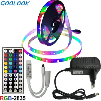 10M RGB LED Strip Light 2835 SMD Vandtæt RGB-15M 5M LED Fleksibelt Bånd Diode + 44keys Controller+DC12V Strømforsyning sæt