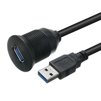 1M Vandtæt Udvide Wire Extender USB 3.0 forlængerkabel Dobbelt/Enkelt Til Bil, Motorcykel instrumentpanelet Flush Mount Kabler