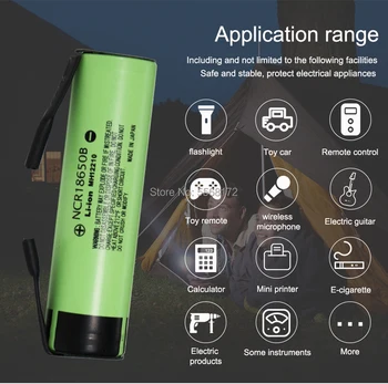 2019 Panasonic NYE originale NCR18650B 3,7 V 3400mAh 18650 genopladeligt lithium-batteri til batteri + DIY nikkel stykke