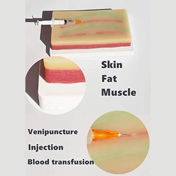 Venepunktur Iv injektion Uddannelse Pad Model, Silikone Hud Sutur Uddannelse Model, injektion Praksis Pad, 4 Vener Imbed