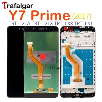 Trafalgar For HUAWEI Y7 2017 LCD-Displayet Tryk på Skærmen For Huawei Y7 Prime 2017 Skærm Med Ramme TRT-L21 LX1 LX2 LX3 Erstatte