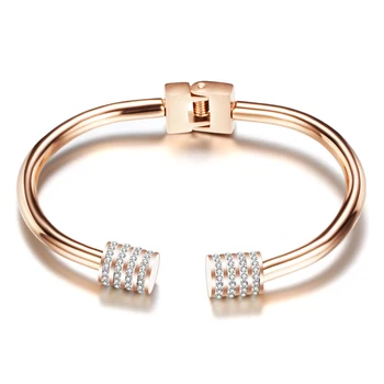 Luksus Rose Guld Farve Krystal Armbånd Til Kvinder, Armbånd Smykker armbånd af Høj Kvalitet Armbånd Pulseiras