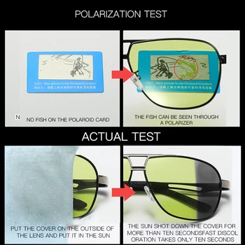 2020 Nye Fotokromisk Solbriller, Polariserede Dag Night Vision Aluminium Mænd Driver Gul mandlige Kørsel Briller oculos de sol