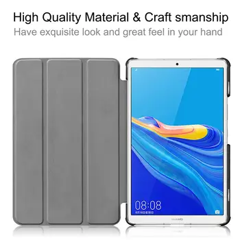 Sagen For Huawei Mediapad M6 8.4 2019 Ultra Tynd PU Læder Stå Tilbage Flip Smart Cover til Media pad m6 2019 Tablet Folio Tilfælde