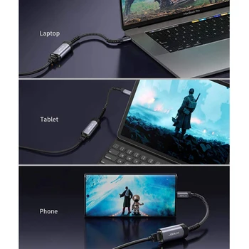 JSAUX USB-C Ethernet USB-C til RJ45 Lan-Adapter til MacBook Pro Samsung Galaxy S9/S8/Bemærk 10/9 Type C netværkskort USB-Ethernet