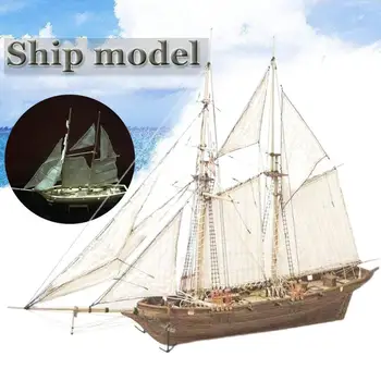 1 Montering Bygge-Kits skibsmodel i Træ Sejlbåd Legetøj Sejler Model Samlet Træ-Kit DIY Træ Håndværk Dropshipping