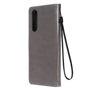 Magnetisk Stødsikkert etui Til Sony Xperia 5 II 3D Kat Præget Card Slot Wallet Cover til Xperia 5 II Stå Flip Phone Coques
