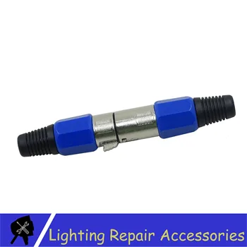 5 Sæt 3-PIN XLR Metal Stik For DMX Kabel Mikrofon Kabel-Blå Audio Kabel-Stik Lys Fase Tilbehør