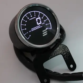 VODOOL 12V Moto Speedometer Udskiftning af LCD Digital Omdrejningstæller Speedometer Kilometertæller, Vand Temp brændstofmåler Motorcykel Brændstof Meter