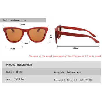 Vintage Polariserede Solbriller Mænd Og Kvinder Retro Brand Designer solbriller Briller Gafas UV400 Med bambus Træ Kasse