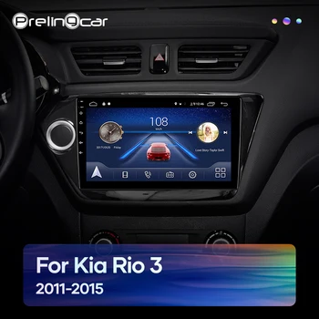 Prelingcar Android 10.0 INGEN DVD 2 Din Bil Radio Mms Video-Afspiller, GPS Navigation For KIA RIO 3 2011 2012 2013 DSP