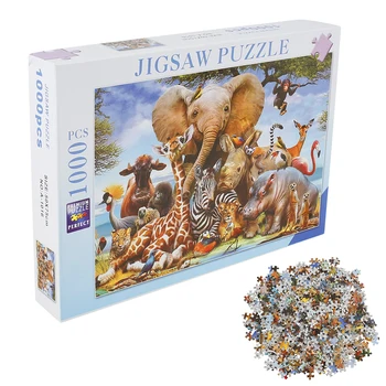 1000 Stykker Puslespil Til Voksne Børn Papir Kvalitet Montering Elefant Dyrenes Verden Puzzle Spil Toy Julegave