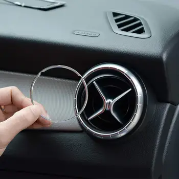 5PC/Set Aluminium Legering Bil Forsiden Aircondition Vent Outlet Trim Ring til Mercedes Benz CLA GLA EN B-Klasse W176 W246