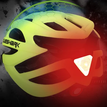 Queshark cykelhjelm LED Lys Intergrally-støbt Cykling Hjelm Mountain Road Cykel Hjelm Sport Sikker Hat Til Manden Kvinder