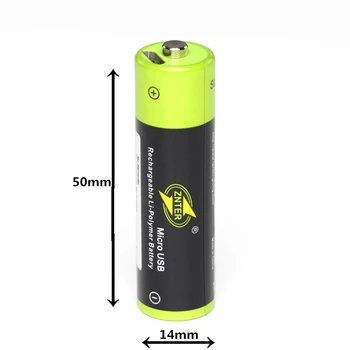 8stk/masse Hot salg ZNTER AA Genopladelige Batteri 1,5 V AA-1700mAh USB Oplader Lithium Batteri Batería uden Mikro-USB-Kabel