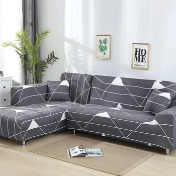 2 stk Covers til L form Sofa Strække Hjørne Sofa Dækker Stue Snit Sofa Slipcover Universal Elastisk Spandex