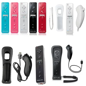 2 In 1 Til Nintendo Wii Motion Plus Trådløse Fjernbetjening, Gamepad Controller Til Wii (Nunchuck Trådløs Remote Controle Joysticket Joypad