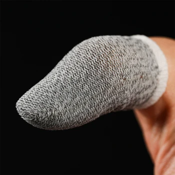 18-Pin Carbon Fiber Finger Ærmer til PUBG Mobile Spil Kontakte Sn Finger Ærmer Hvid(12 Stk)