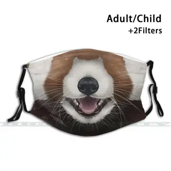 Rød Panda Ansigt Mode Print Genanvendelige Sjove Pm2.5 Filter Munden Ansigtsmaske Røde Panda Wah Dyr Maske Furry Anthro