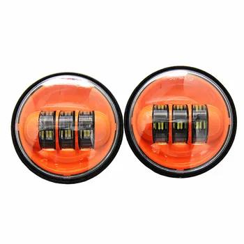 Rød Blå Orange 4.5 Tommer LED-tågelygter-Projektor Ekstra Lys Motorcykel Passerer Tåge Lygter 30W 4-1/2