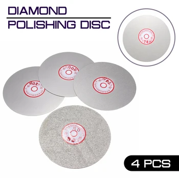 4stk/set diamantpolering Disc 600 800 1200 3000 Sandsten Slibning Slibning 6