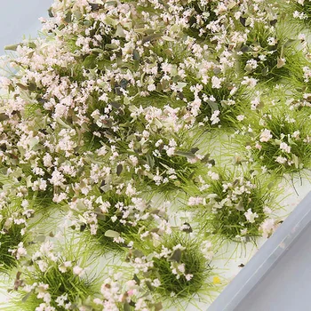 28pcs Model Scene Terræn Produktion Simulering Blomst Cluster Wild Rose Blomst DIY Miniature Landskab Materiale