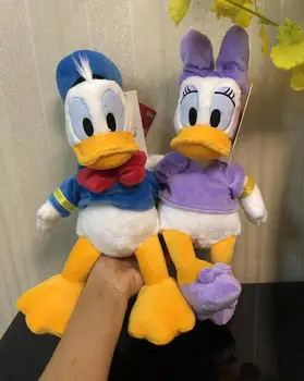 Original Disney Minnie 30cm Minnie og Donald Duck Daisy Udstoppede Dyr Pelucia Mickey Mouse Veninde Minnie Plys Legetøj Børn