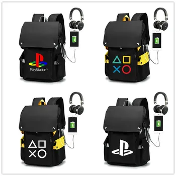 Playstation PS4 kanvas rygsæk kid ' s rejse taske Skole Taske usb-opladning skuldertaske Teenagere Laptop taske rygsække