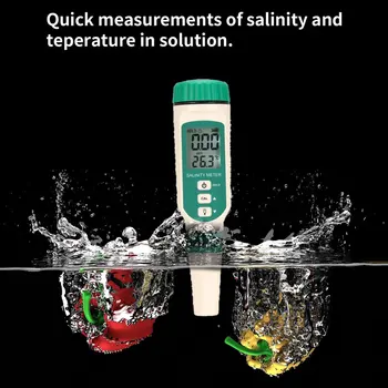 Digital Salinometer Saltholdighed Tester Pen til Swimmingpools Drikkevand Akvarier Salt Indhold Meter ATC Håndholdte Havvand Måling