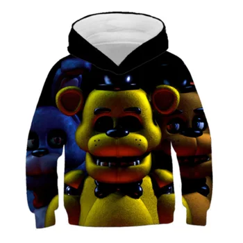 Nye Efteråret 3D-print Fem Nætter på Freddys Sweatshirt Til Drenge Skole Hættetrøjer Til Drenge FNAF Kostume Til Teenagere, Sport, Tøj