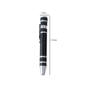 8 I 1 Skruetrækker Pen Sæt Pocket Præcision Reparation Multi -Værktøj, Skruetrækkere Pen Multifunktion Praktisk Håndværktøj