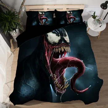 Venom sengelinned med Pudebetræk og Dynebetræk kids seng sæt super hero dyne, sengetøj sæt sengetøj king size drop-skib