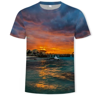 2020 natur astroworld mænd er T-shirts, 3D-print nattehimlen stjernehimmel træer landskab kortærmet T-shirt afslappet sommer O-hals top mænd