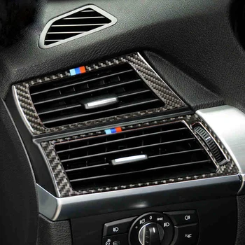 Carbon Fiber til BMW X5 X6 E70 E71 Bil Indvendig Dør Højttaler Gearskifte Panel Dør Armlæn Dække Trim Mærkat Auto Tilbehør