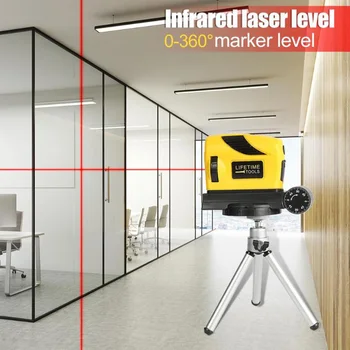 360° Laser-Niveau Infrarød Laser-Niveau 4 I 1 Cross Line Laser-Niveau Infrarød Laser-Niveau Måleinstrument