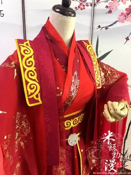 Anime Mo Dao Zu Shi Lan Wangji Cosplay Kostume Hua Cheng Kostumer Traditionelle Kinesiske Mænd Voksen Hanfu Rød Bryllup Kjole Kostumer
