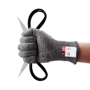 Arbejder Safety Anti-prikkende Anti-skæring 5 Niveau HPPE Anti-skæring Handsker Slagtning Handsker selvforsvar