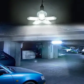Garage Lys Deformerbare Sammenklappelig Garage, Loft Lampe til Indendørs Udendørs 80W/100W