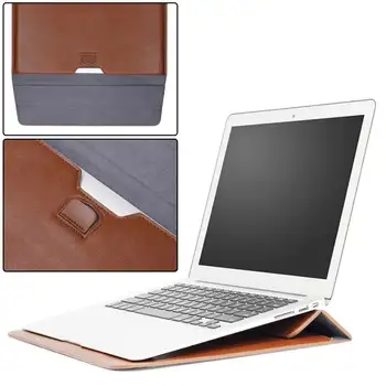 Laptop Sleeve Taske Notebook Taske Konvolut Fundas til Macbook Air Pro Retina 11 13 12 15 13.3 15.6 Pose Tilfælde PU Læder Sleeve Taske