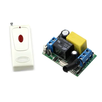 Hot Sælger Smart Home AC 220V 1 Kanal Trådløs Fjernbetjening Switch En Nøgle, Sender og Modtager til Windows & Lamper