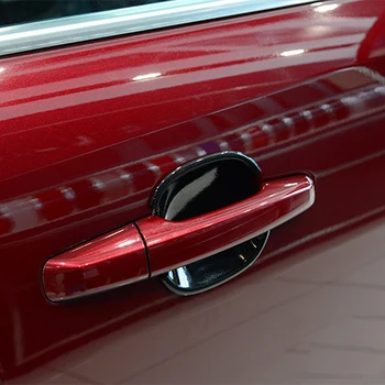Bil Styling ABS Chrome Silver+Klaver Sort Udvendig Dør Skål Dække Trim Mærkat For Jaguar F-Tempo f tempo X761 2016 Tilbehør