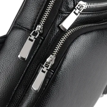 Mænds Bryst Bag Læder Messenger Bag Multi-Funktionelle Crossbody Tasker Mandlige Korea Messenger skuldertaske USB-Opladning Brystet Pack