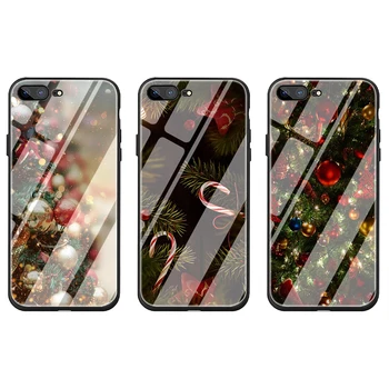 Marry Christmas Holiday Tree Nye År Hærdet Glas cover til iphone 5 5s SE 2020 6 6s 7 8 plus X XR XS 11 12 pro Max 12 Mini